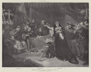 El juicio de la reina Catalina en Enrique VIII de Shakespeare de George Henry Harlow