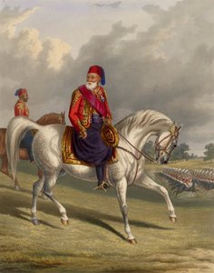 Retrato de Ibrahim Pacha, hombre de estado y general egipcio (Ibrahim Pasha de Egipto (1789-1848)) de George Henry Laporte