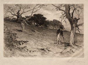 Un viejo huerto de Nueva Inglaterra, 1883 de George Henry Smillie