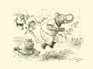 Animales en los Juegos Olímpicos (litografía) de George Henry Thompson