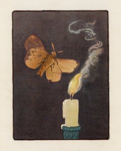 La polilla (litografía en color) de George Henry Thompson