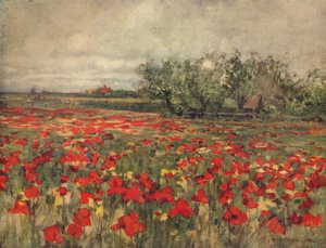El campo de amapolas, c1900, c1915 de George Hitchcock