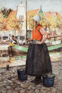 Mujer a lo largo del canal de George Hitchcock