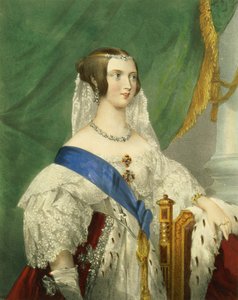 Su Majestad la Reina Victoria (1819-1901) grabado por James Henry Lynch (fl.1815-68) de George Howard