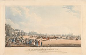 Vista del hipódromo y la tribuna de Worcester