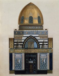 Diseño para el Salón Árabe en Leighton House, Londres, 1880 de George II Aitchison