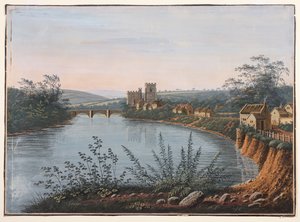 West Tanfield en el río Ure, Yorkshire de George I Cuitt