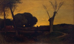 Atardecer en Medfield, Massachusetts de George Inness