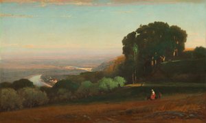 Vista del Tíber cerca de Perugia, 1872-1874 de George Inness
