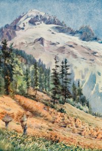 La Aiguille Verte y la Aiguille Du Dru, Otoño de George Jackson Flemwell