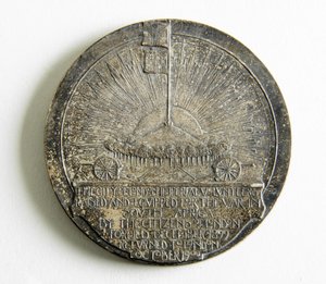 Medalla para conmemorar el regreso de los Voluntarios Imperiales de la Ciudad de la Guerra de los Bóers de George James Frampton