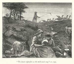 Ilustración para The Deserted Village de George John Pinwell