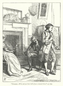 Ilustración para The Good-Natured Man de George John Pinwell