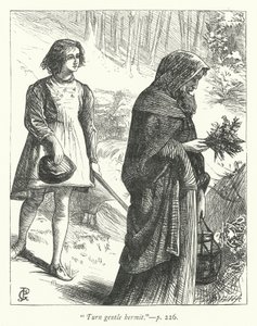 Ilustración para El Ermitaño (grabado) de George John Pinwell