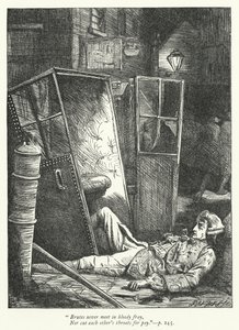 Ilustración para Los lógicos refutados (grabado) de George John Pinwell