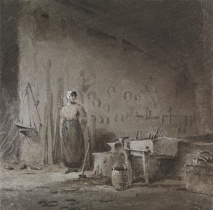 Interior de una herrería de George Jones