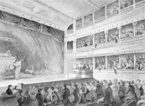 Interior del Pequeño Teatro, Haymarket en Londres de George Jones