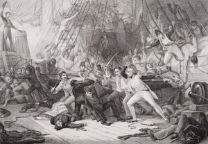 Nelson abordando el San Josef en la Batalla de San Vicente, 14 de febrero de 1797, de 