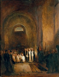 Entierro de Turner en la Cripta de San Pablo, post 1851 de George Jones
