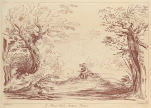 Sin título: Paisaje con figuras de George Knapton