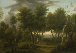 Paisaje boscoso de George Lambert