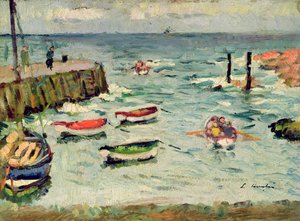 Un día de verano, Largo (óleo sobre panel) de George Leslie Hunter