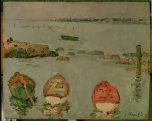 Barcos, Lower Largo, Fife de George Leslie Hunter