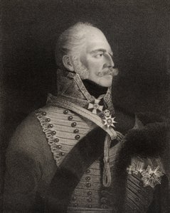 Príncipe Ernesto Augusto, Duque de Cumberland y Rey de Hannover, grabado por H.R. Cook, de 