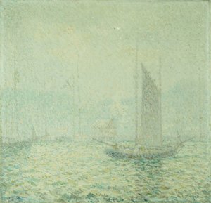 Harbor Mist (óleo sobre lienzo) de George Loftus Noyes