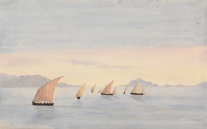 Punta de Tarifa (España) y Mons Abyla (África) de George Lothian Hall