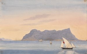 El Peñón de Gibraltar desde Algeciras (España) de George Lothian Hall