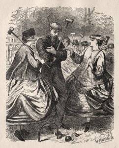 Nuestra fiesta de croquet, 1864 de George Louis Palmella Busson Du Maurier
