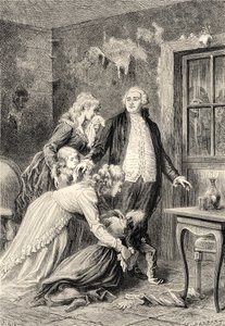 El adiós del rey a su familia en enero de 1793 (grabado) de Bartolome Esteban and studio Murillo
