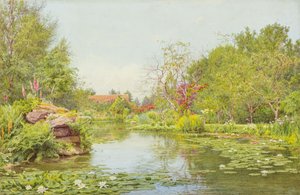 El estanque de los lirios (acuarela) de George Marks