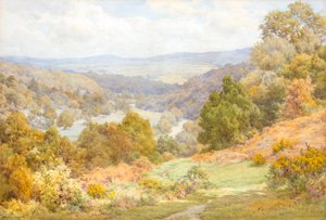 El Wye bajo el puente de Kerne (acuarela) de George Marks
