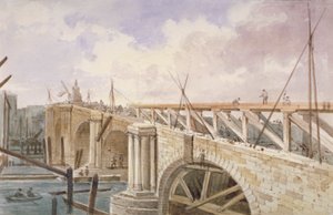 Trabajos de demolición en el Puente de Blackfriars, 1864 de George Maund
