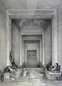 Interior de un templo, Egipto, siglo XIX de George Moore