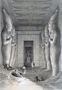 Interior del Gran Templo, Abu Simbel, siglo XIX de George Moore