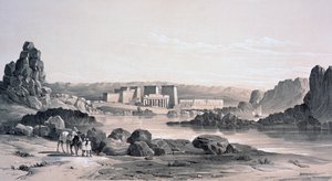 Philae, mirando al sur, Egipto, 1843 de George Moore