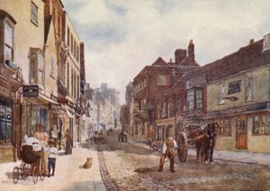 Peascod Street (litografía en color) de George Moore Henton