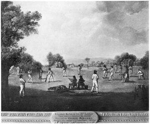 Un partido de cricket, siglo XVIII 1912 de George Morland
