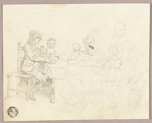 Familia a la mesa de George Morland
