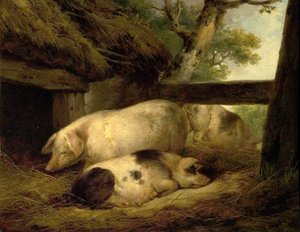 Estudio de cerdos de George Morland