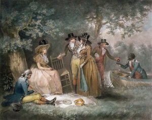 El banquete de los pescadores, grabado por William Ward, publicado por J.R. Smith, 1789