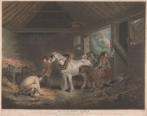 El establo del granjero de George Morland