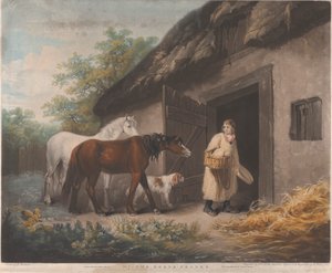 El comedero para caballos de George Morland