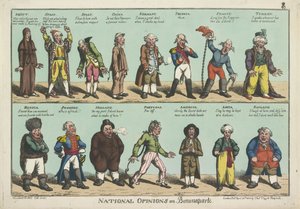 Opiniones nacionales sobre Napoleón Bonaparte de George Moutard (after) Woodward