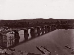 Puente sobre el río Tennessee en Chattanooga, ca. 1864 de George N. Barnard