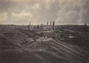 Destrucción del tren de ordenanzas de Hood, 1860s de George N. Barnard