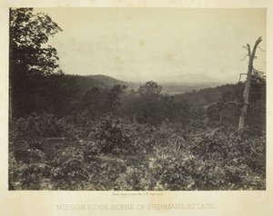 Mission Ridge Escenario del ataque de Sherman de George N. Barnard